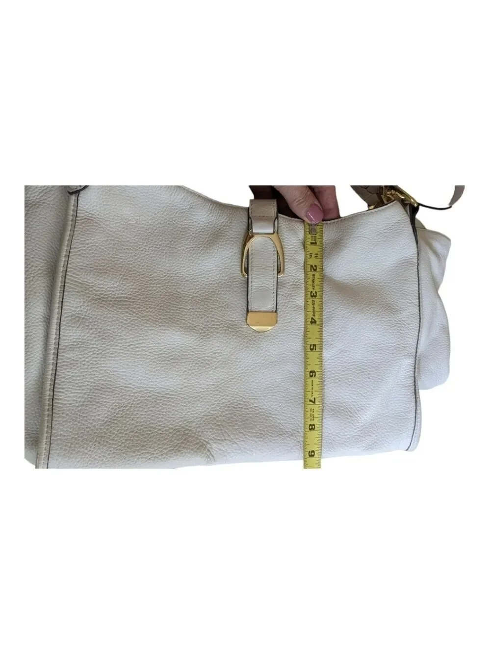 Gili White Leather Large Tassel Crossbody bag EUC